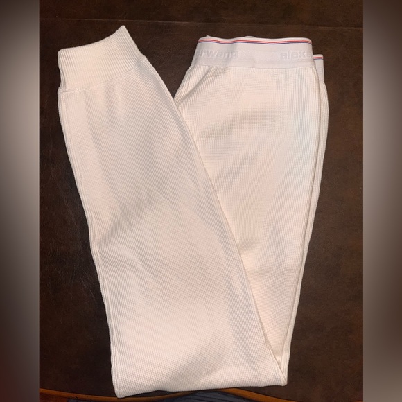 Unisex Alexander Wang Bodywear Joggers in White; Size: M - Picture 7 of 16